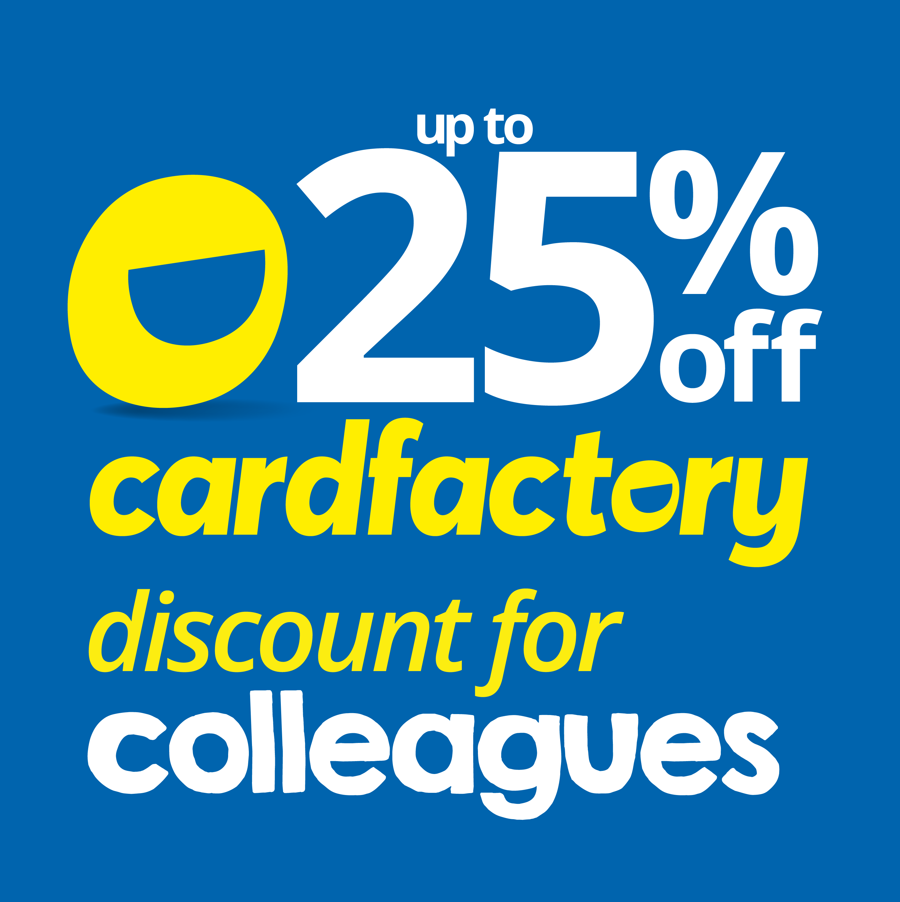 Up to 25% off cardfactory discount for colleagues